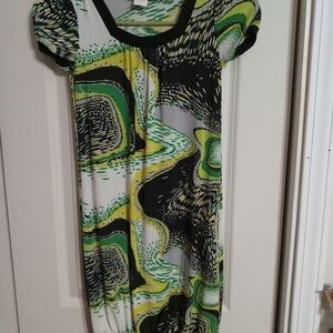 Stylish Green and Black Women's Dress